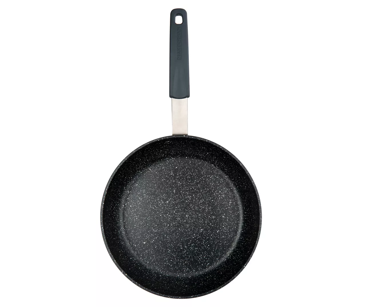 Masterpan 11" Black Speckled Non-Stick Aluminum & Stainless Steel Fry Pan 3 Masterpan 11" Black Speckled Non-Stick Aluminum & Stainless Steel Fry Pan - Image 3