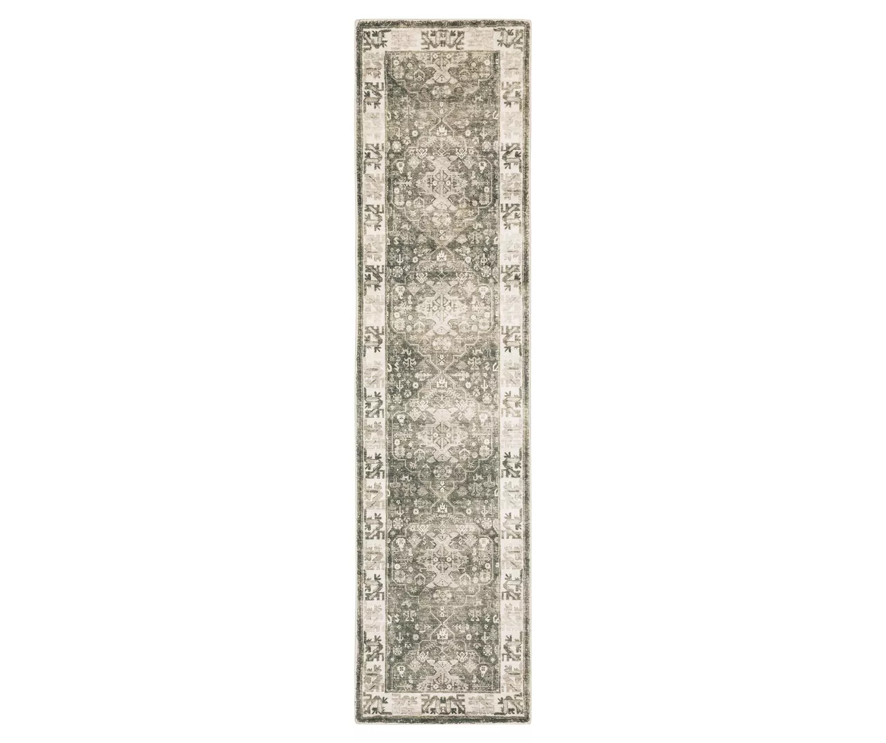 Savion Charcoal & Ivory Floral Geometric Area Rug 1 Savion Charcoal & Ivory Floral Geometric Area Rug