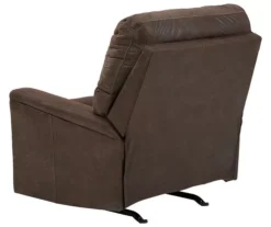 Navi Chestnut Faux Leather Rocker Recliner 12 Navi Chestnut Faux Leather Rocker Recliner -Home Sale Store 810587485 2