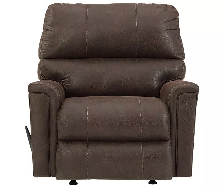 Navi Chestnut Faux Leather Rocker Recliner 1 Navi Chestnut Faux Leather Rocker Recliner