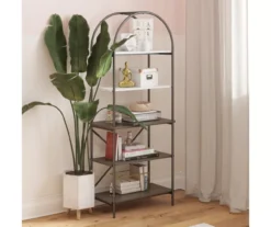 Vivinne Gray 5-Shelf Bookcase -Home Sale Store 810589034 5