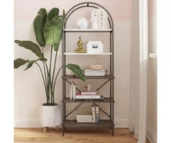 Vivinne Gray 5-Shelf Bookcase -Home Sale Store 810589034 6