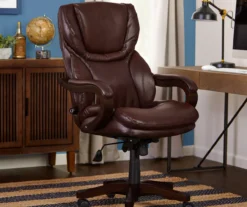 Conway Brown Big & Tall Bonded Leather Office Chair 11 Conway Brown Big & Tall Bonded Leather Office Chair -Home Sale Store 810590315 2
