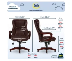 Serta Conway Big & Tall Bonded Leather Office Chair -Home Sale Store 810590315 6 1