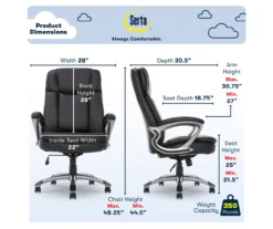Serta Fairbanks Big & Tall Office Chair 27 Serta Fairbanks Big & Tall Office Chair -Home Sale Store 810590319 6