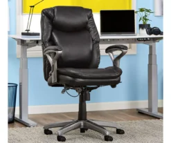 Anniston Black Bonded Leather Office Chair -Home Sale Store 810590373 2