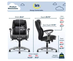 Anniston Black Bonded Leather Office Chair -Home Sale Store 810590373 6