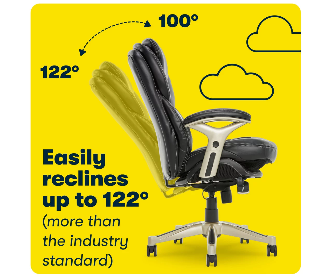 Claremont Black Bonded Leather Office Chair 7 Claremont Black Bonded Leather Office Chair - Image 7