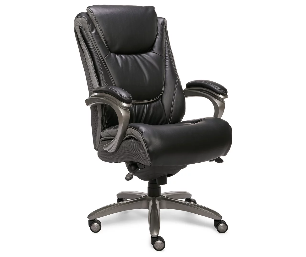 Baxter Black Big & Tall Bonded Leather Office Chair 4 Baxter Black Big & Tall Bonded Leather Office Chair - Image 4