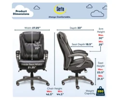 Baxter Black Big & Tall Bonded Leather Office Chair 13 Baxter Black Big & Tall Bonded Leather Office Chair -Home Sale Store 810590377 6