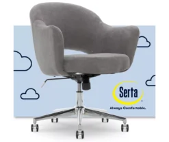 Valetta Gray Microfiber Office Chair -Home Sale Store 810590379 1