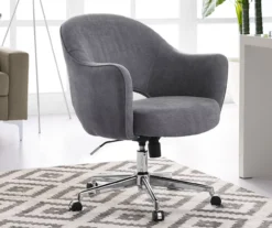 Valetta Gray Microfiber Office Chair -Home Sale Store 810590379 2
