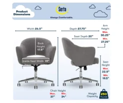 Valetta Gray Microfiber Office Chair -Home Sale Store 810590379 7