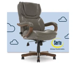 Conway Gray Big & Tall Bonded Leather Office Chair -Home Sale Store 810590383 1