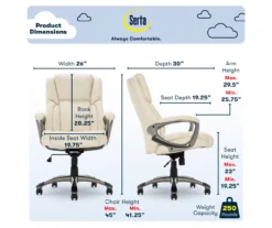 Serta Garret Executive Bonded Leather Office Chair -Home Sale Store 810590385 7