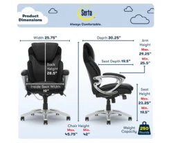 Serta Bryce Bonded Leather Office Chair -Home Sale Store 810590389 6