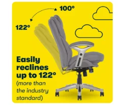 Claremont Gray Bonded Leather Office Chair 19 Claremont Gray Bonded Leather Office Chair -Home Sale Store 810590392 8