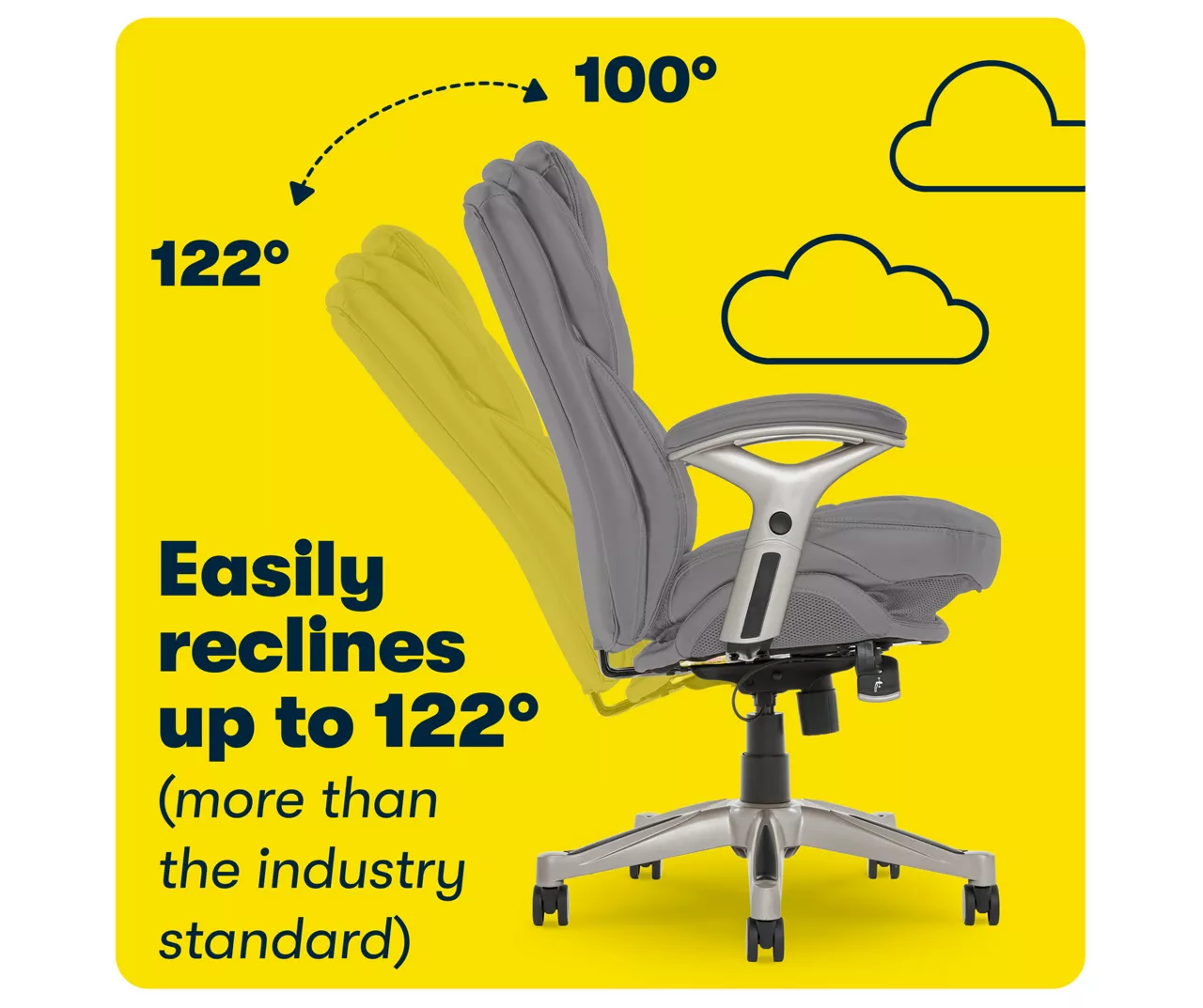 Claremont Gray Bonded Leather Office Chair 7 Claremont Gray Bonded Leather Office Chair - Image 7