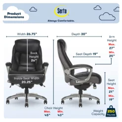 Serta Lautner Executive Bonded Leather Office Chair -Home Sale Store 810590397 61