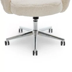 Valetta Cream Faux Fur Office Chair 15 Valetta Cream Faux Fur Office Chair -Home Sale Store 810590414 61