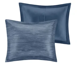 Kelan Navy Streak Patchwork Seersucker King 7-Piece Comforter Set -Home Sale Store 810590761 810590862 810590861 4