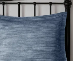 Kelan Navy Streak Patchwork Seersucker King 7-Piece Comforter Set -Home Sale Store 810590761 810590862 810590861 9