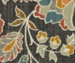 Mynah Gray & Mustard Floral Kitchen Rug, (30" X 18") -Home Sale Store 810591331 3