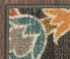 Mynah Gray & Mustard Floral Kitchen Rug, (30" X 18") -Home Sale Store 810591331 5