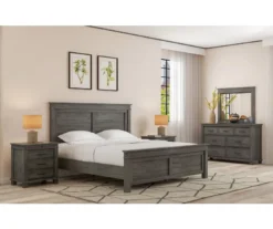 Topeka Warm Gray 3-Drawer Nightstand With USB Charging -Home Sale Store 810591526 2