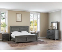 Topeka Warm Gray 3-Drawer Nightstand With USB Charging -Home Sale Store 810591526