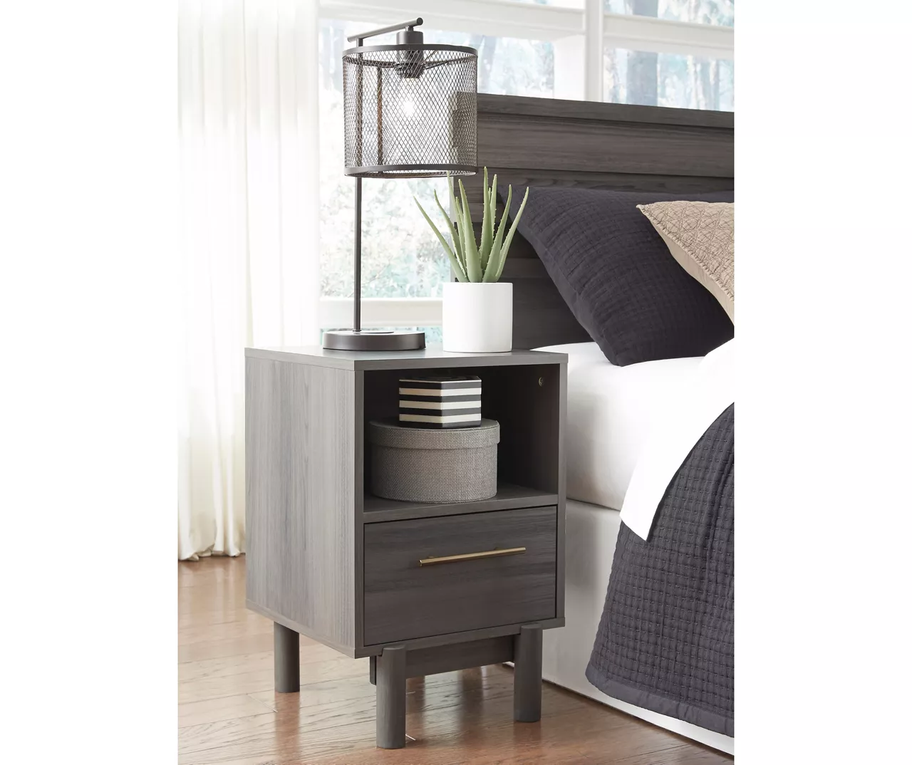 Brymont Dark Gray Nightstand 4 Brymont Dark Gray Nightstand - Image 4