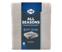 Glacier Gray All-Season Reversible Twin Blanket
