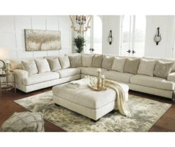 Kildare Parchment Oversize Accent Ottoman -Home Sale Store 810594600 810594599 810594598 810594602 810594601