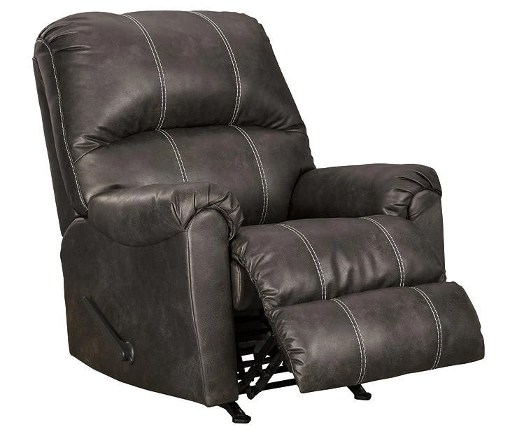 Kincord Midnight Faux Leather Rocker Recliner 4 Kincord Midnight Faux Leather Rocker Recliner - Image 4