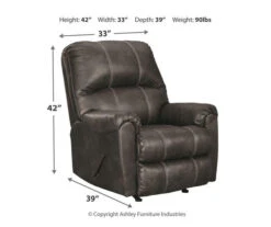 Kincord Midnight Faux Leather Rocker Recliner 9 Kincord Midnight Faux Leather Rocker Recliner -Home Sale Store 810594617 5