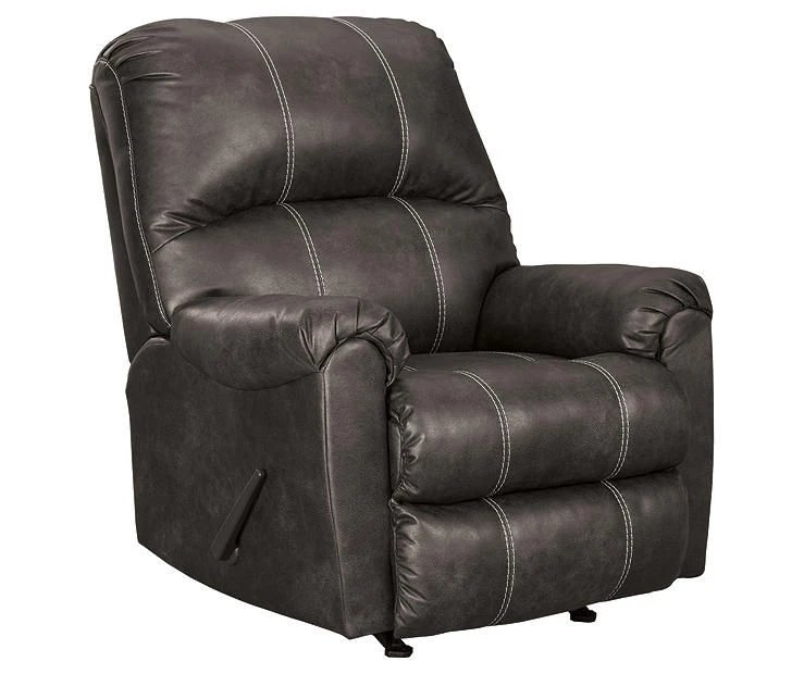 Kincord Midnight Faux Leather Rocker Recliner 1 Kincord Midnight Faux Leather Rocker Recliner