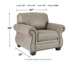 Olsberg Steel Faux Suede Armchair -Home Sale Store 810594671 3 1