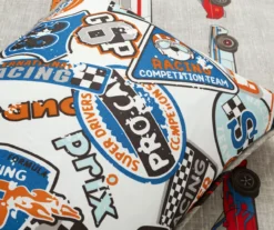 Lush Decor Beige Multi-Color Race Cars Quilt Set -Home Sale Store 810595974 5