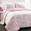 Lush Decor White & Pink Unicorn Reversible Quilt Set