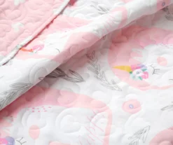 Lush Decor White & Pink Unicorn Reversible Quilt Set 15 Lush Decor White & Pink Unicorn Reversible Quilt Set -Home Sale Store 810595999 2