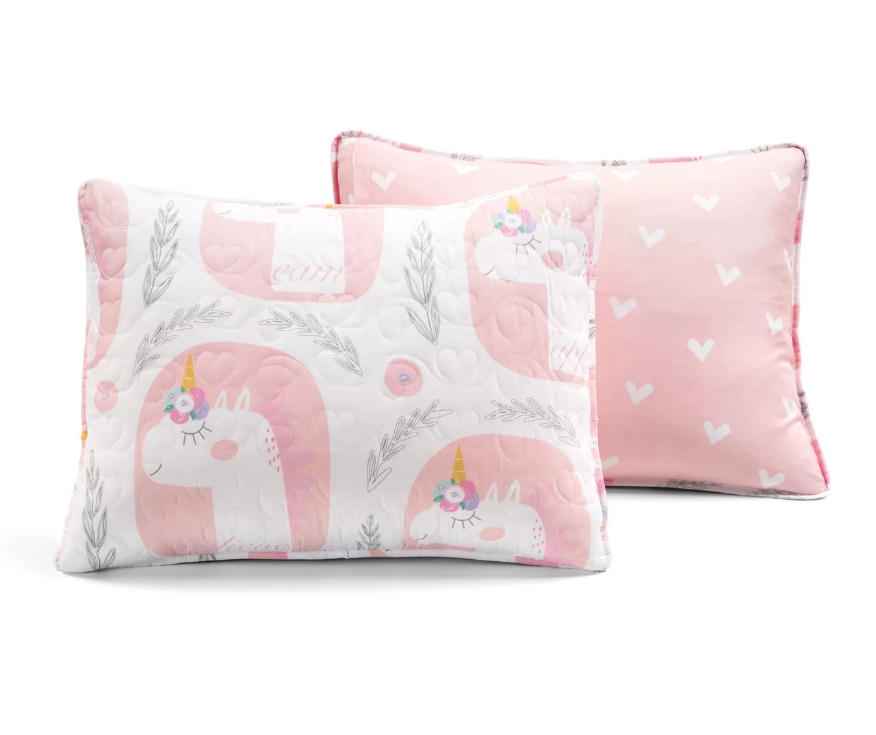 Lush Decor White & Pink Unicorn Reversible Quilt Set 7 Lush Decor White & Pink Unicorn Reversible Quilt Set - Image 7