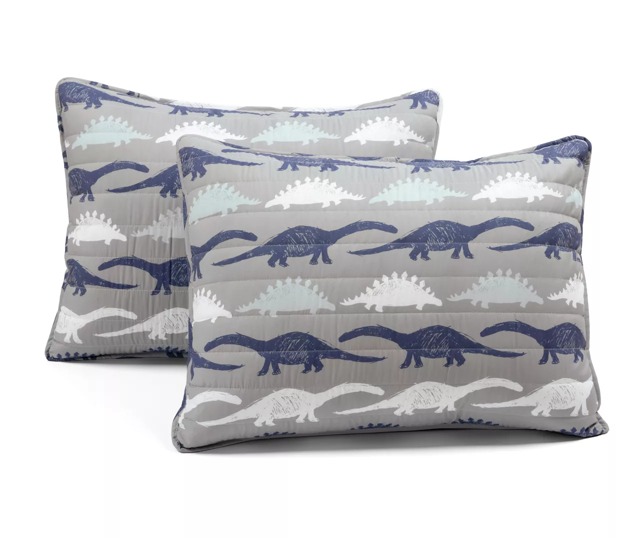 Lush Decor Navy & Gray Dinosaur Reversible Quilt Set 12 Lush Decor Navy & Gray Dinosaur Reversible Quilt Set - Image 12