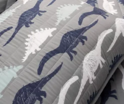 Lush Decor Navy & Gray Dinosaur Reversible Quilt Set 16 Lush Decor Navy & Gray Dinosaur Reversible Quilt Set -Home Sale Store 810596002 3