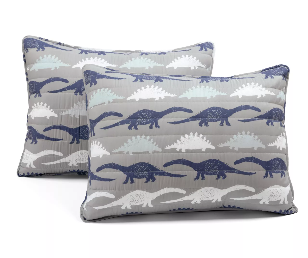 Lush Decor Navy & Gray Dinosaur Reversible Quilt Set 7 Lush Decor Navy & Gray Dinosaur Reversible Quilt Set - Image 7