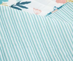 Lush Decor Ari Blue & Dusty Pink Flower Reversible Quilt Set -Home Sale Store 810596034 3