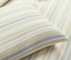 Lush Decor Solange Yellow & Gray Stripe Cotton Quilted Coverlet Set -Home Sale Store 810596088 4
