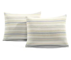 Lush Decor Solange Yellow & Gray Stripe Cotton Quilted Coverlet Set -Home Sale Store 810596088 6