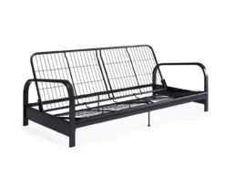 DHP Elbern Black Metal Futon With Black Microfiber Cover 17 DHP Elbern Black Metal Futon With Black Microfiber Cover -Home Sale Store 810598097 10