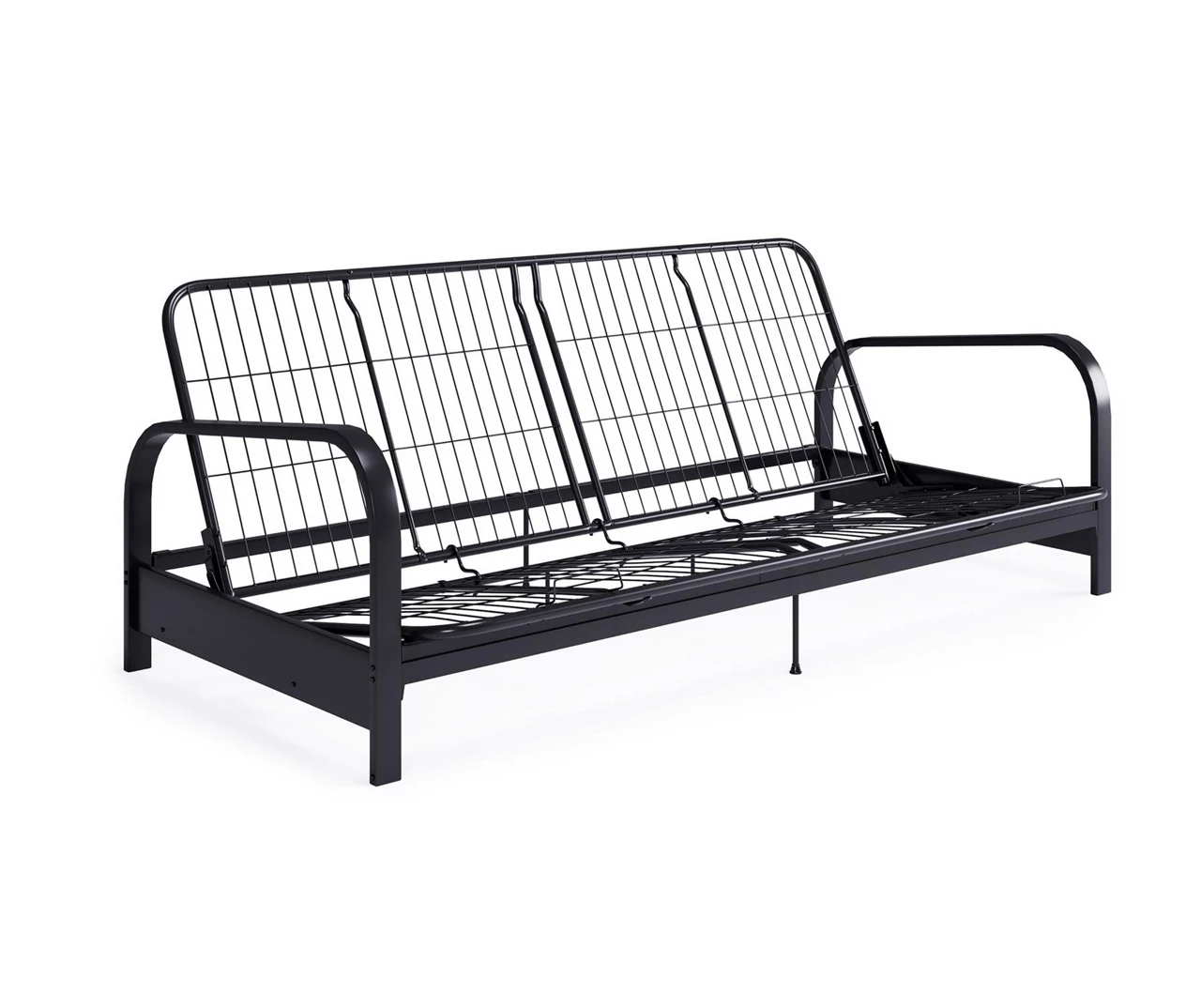DHP Elbern Black Metal Futon With Black Microfiber Cover 7 DHP Elbern Black Metal Futon With Black Microfiber Cover - Image 7