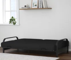 DHP Elbern Black Metal Futon With Black Microfiber Cover 14 DHP Elbern Black Metal Futon With Black Microfiber Cover -Home Sale Store 810598097 4